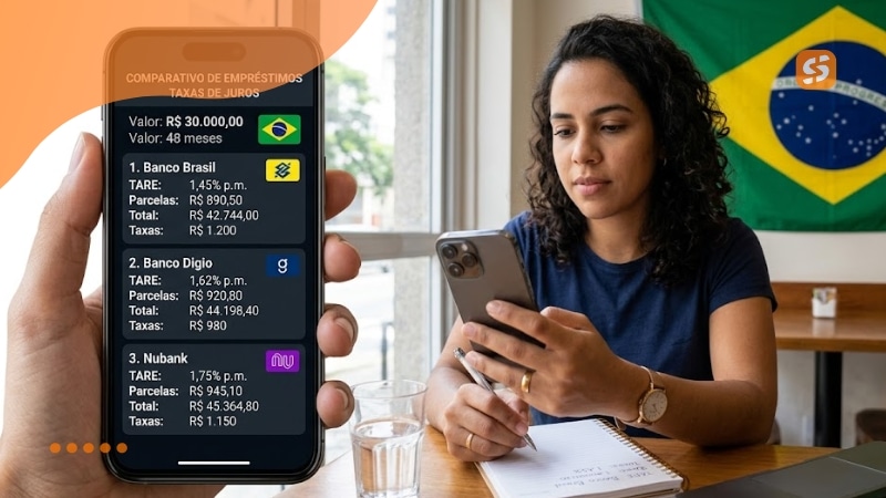 Comparativo juros de empréstimo