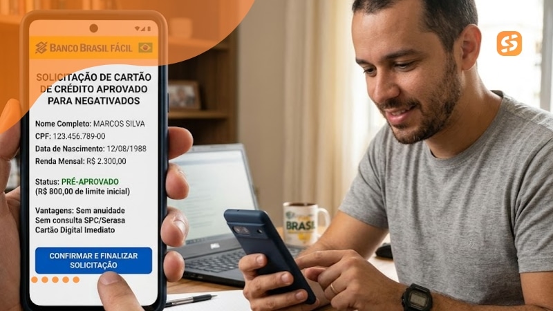 cartão com nome sujo